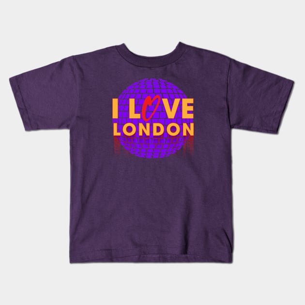 I Love Disco London Kids T-Shirt by dojranliev